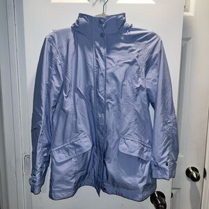 L.L.Bean Women’s Hooded Waterproof Rain Jacket Lavender XS Lightweight Coat